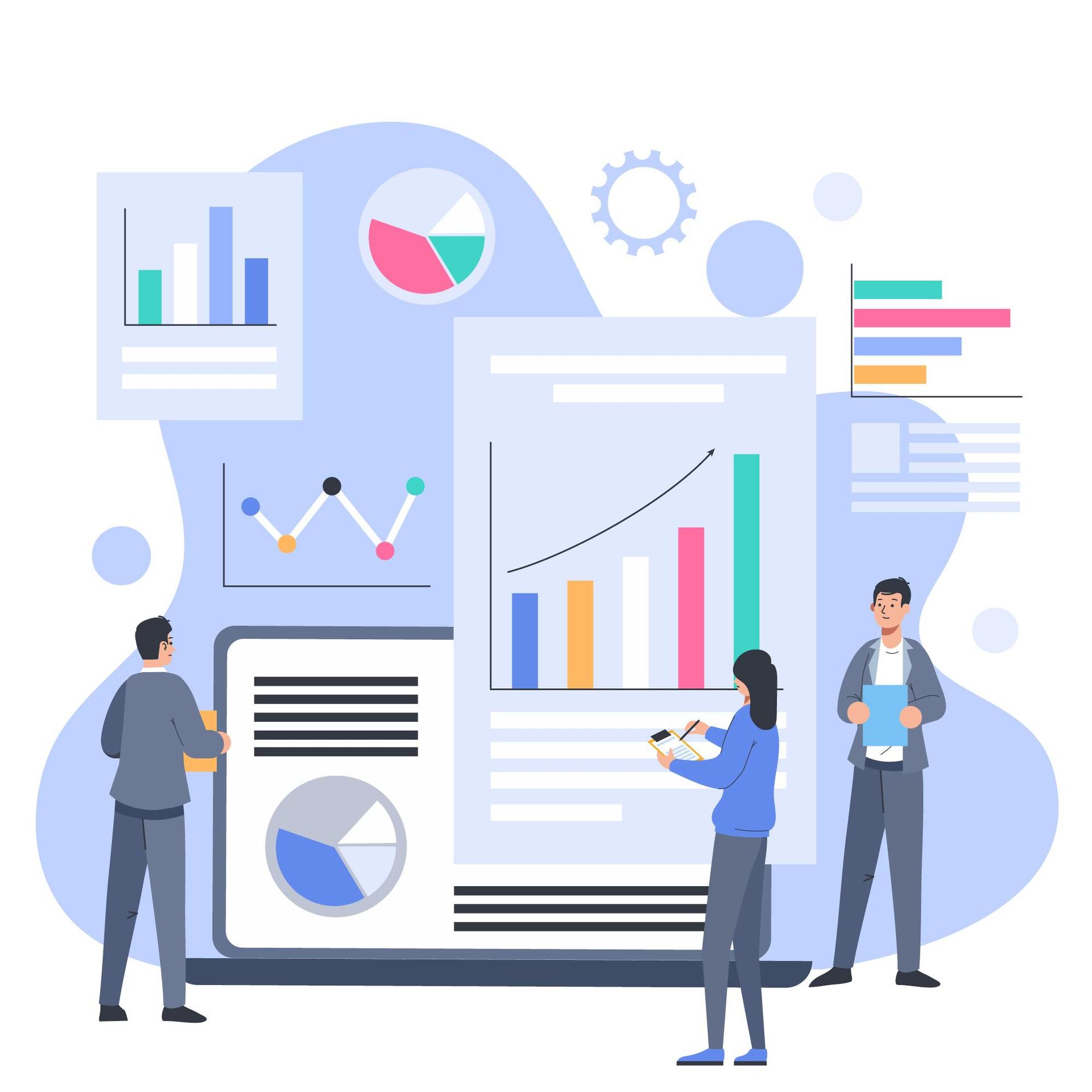 Healthcare operations team reviewing provider analytics and revenue-cycle trends